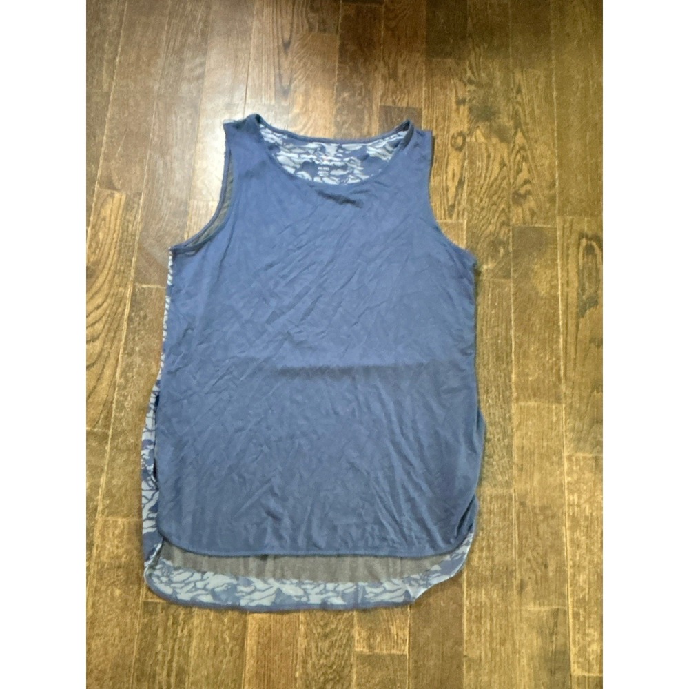 Tangerine Women Sz XXL Burnout Layered Tank‎ Top Sleeveless Blue